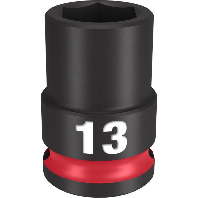 Milwaukee 49-66-6137 Shockwave 13 mm X 3/8 in. drive Metric 6 Point Standard Impact Socket 1 pc