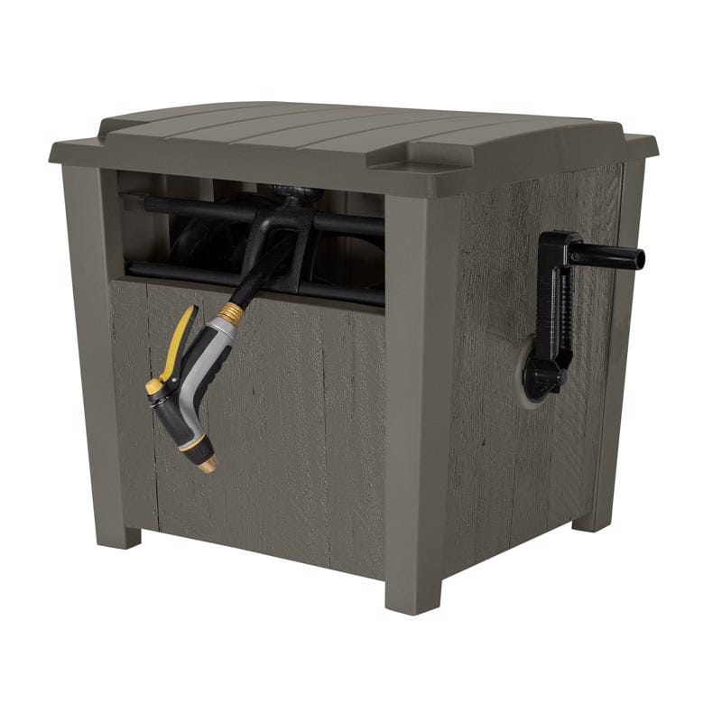 Suncast CPLFHH112 Slide Trak 175 ft. Brown Retractable Free Standing Hideaway Hose Reel