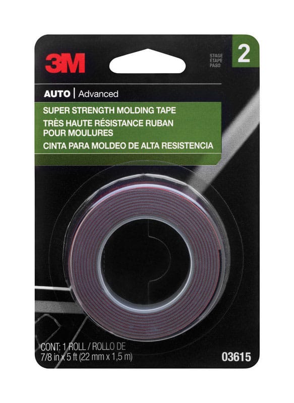 3M 3615 5 in. L X 7/8 in. W Double-Sided Molding Tape