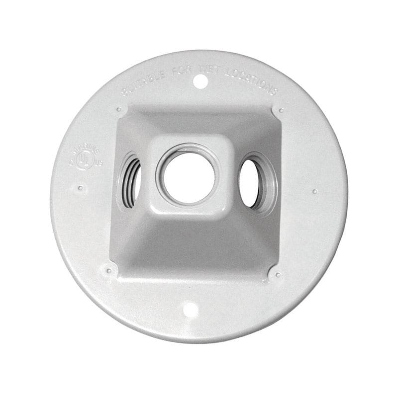 Sigma Engineered Solutions 14390WH Round Plastic 4.5 in. H X 4.77 in. W Lampholder Cover