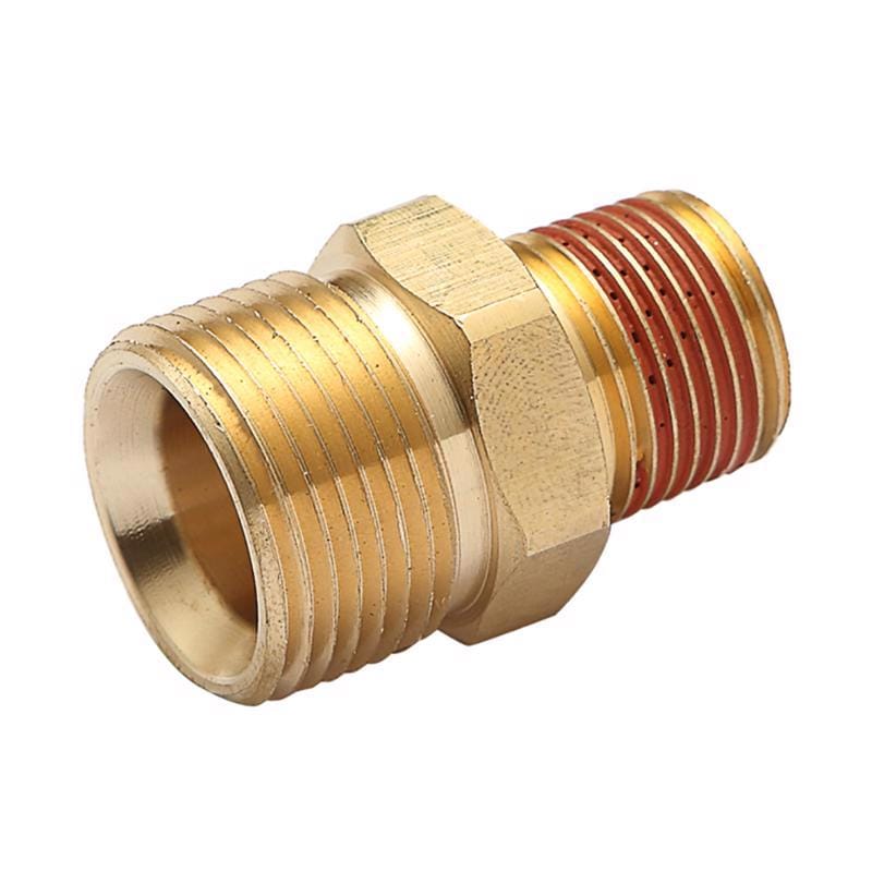 Surfacemaxx SGY-PWA23 M22 Male x 3/8-in Male NPT Screw Nipple 4500 psi