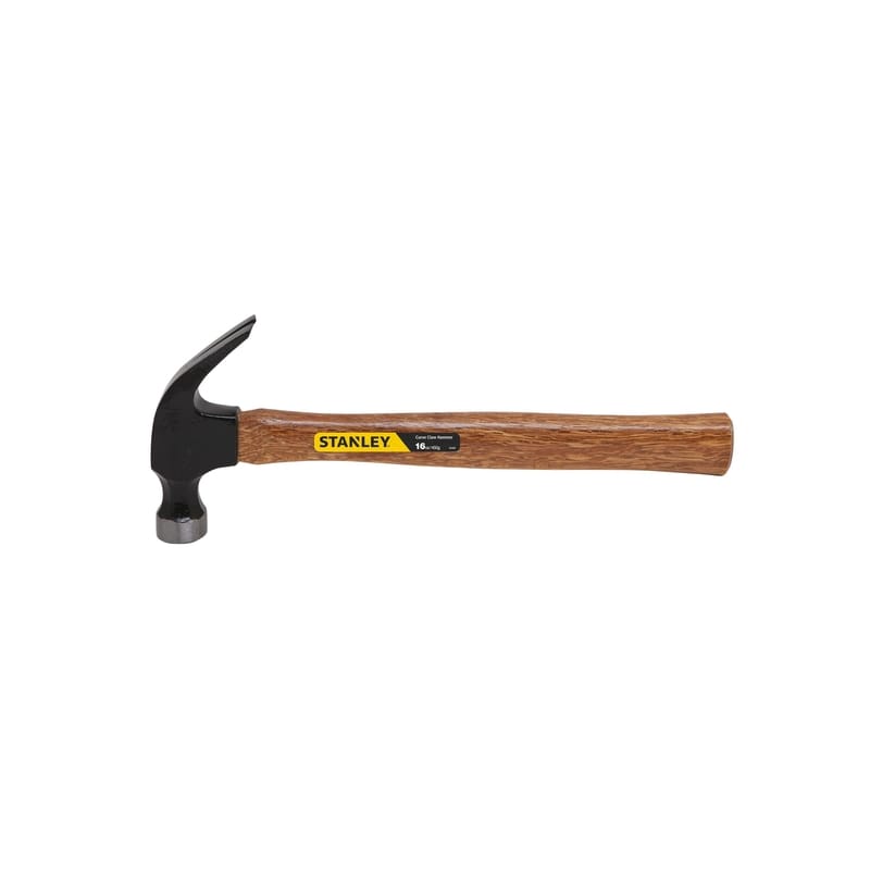 Stanley 51-616 16 oz Smooth Face Nailing Curved Claw Hammer 5.25 in. Wood Handle