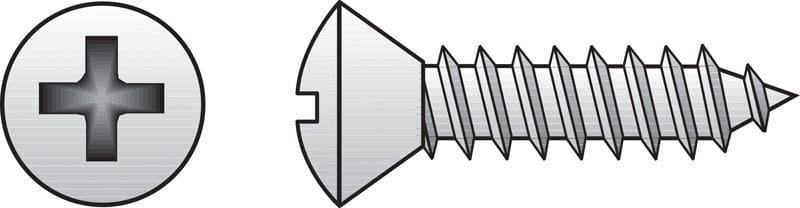 Hillman 0823622 No. 6 Ga. X 3/4 in. L Phillips Oval Head Sheet Metal Screws 100 pk