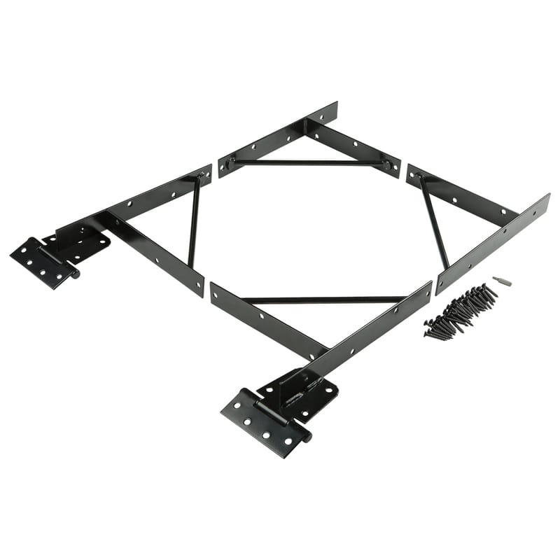 National Hardware N109-060 3.74 in. L Black Steel Anti-Sag Gate Kit 1 pk