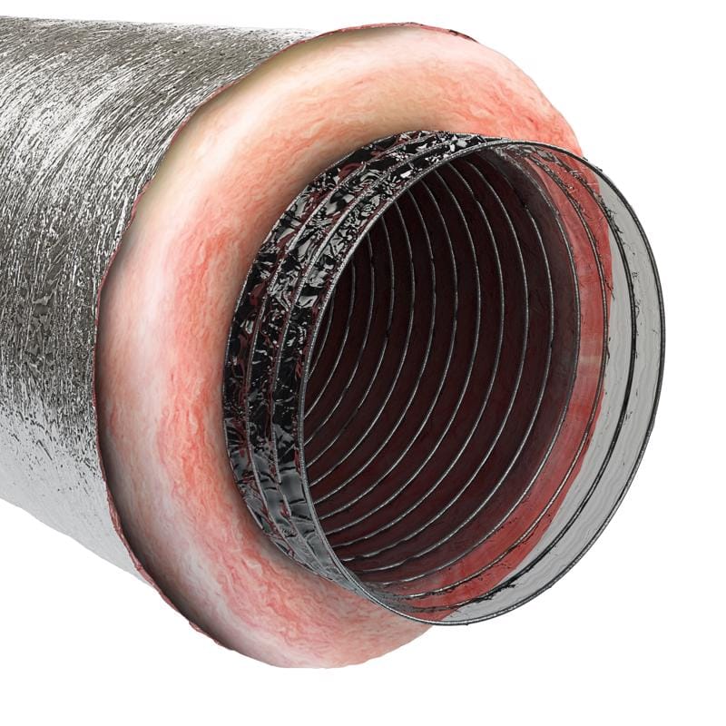 Imperial MEA-1225-6 R6.0 25 ft. L X 12 in. D Silver Poly Duct