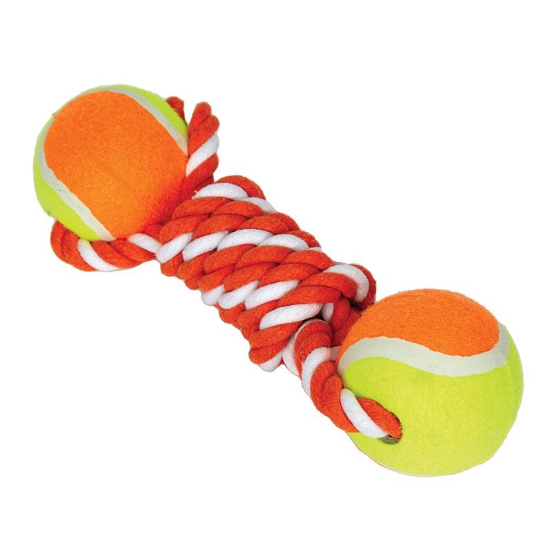 Boss Pet A08230 Digger's For Dog Multicolored Rubber Assorted Styles Tennis Ball Tug Toys Large 1 pk