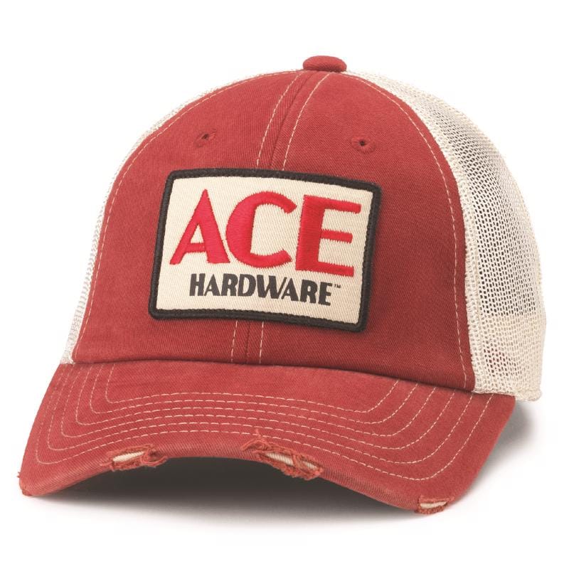 Ace Vintage Threads SMU771B STRD Headwear Logo Baseball Cap Stone/Red One Size Fits Most