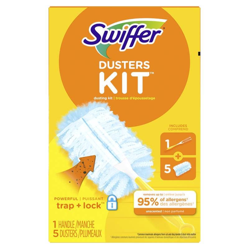 Swiffer 80374495 Duster Microfiber Duster Kit 2.38 in. W X 6 in. L 5 pk