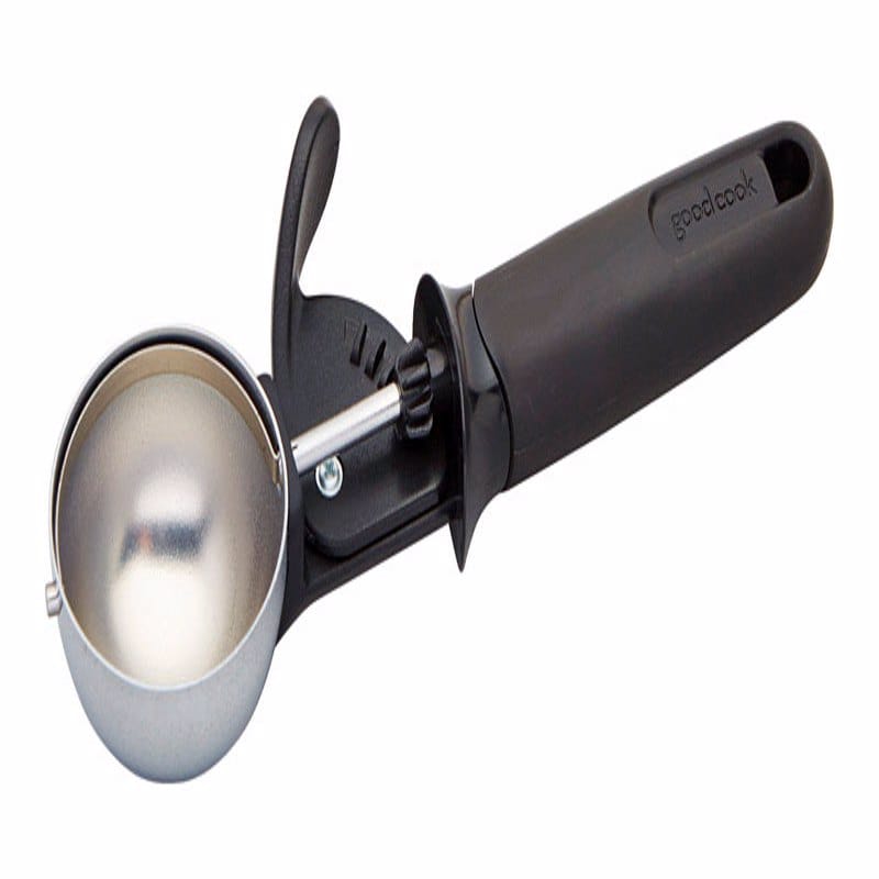 Good Cook 16660 Silver/Black Stainless Steel Ice Cream Scoop