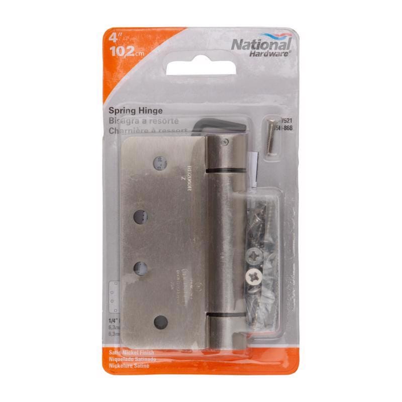 National Hardware N350-868 4 in. L Satin Nickel Spring Hinge 1 pk