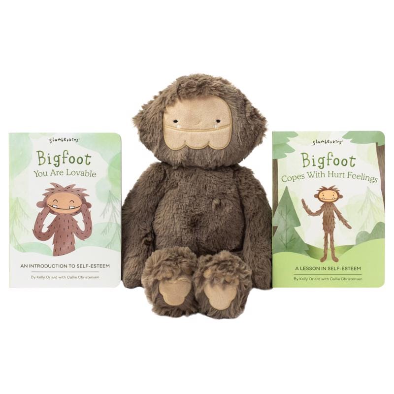 Slumberkins BBK-BIG Bigfoot's Self-Esteem Plush & Book Kin Set Brown 3 pc