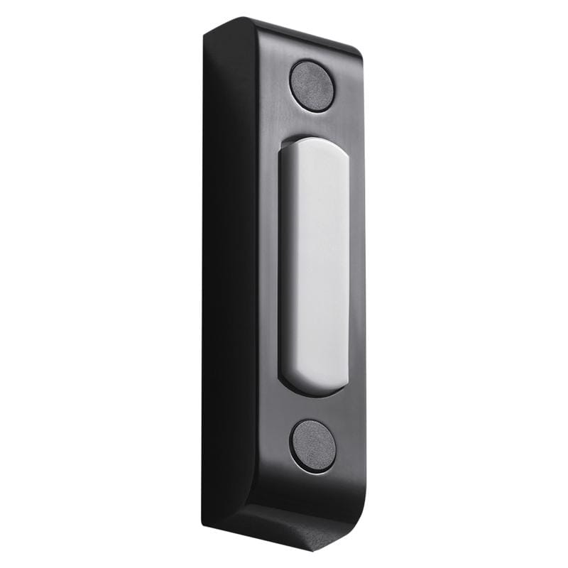 Heath Zenith 18000216 Black Metal/Plastic Wired Pushbutton Doorbell