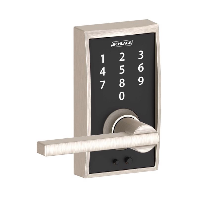 Schlage FE695VCEN619LAT Satin Nickel Steel Touchscreen Lever