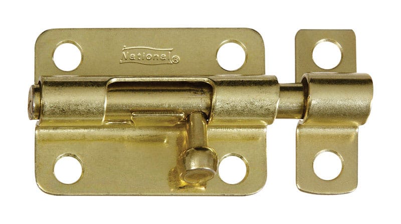 National Hardware N151-589 3 in. L Brass-Plated Steel Barrel Bolt 1 pk