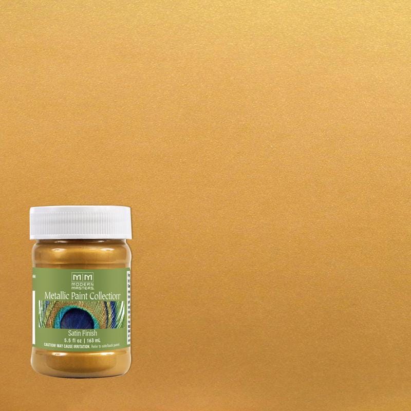Modern Masters ME66006 Metallic Paint Collection Satin Pharaoh's Gold Water-Based Metallic Paint 5.5 oz