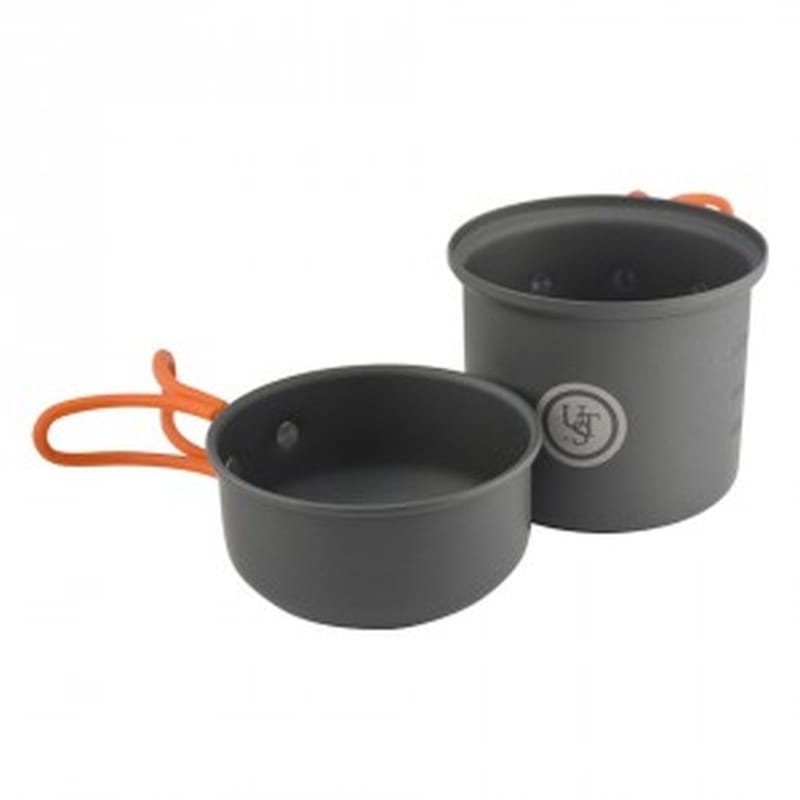 Ust Brands 1146766 Solo Gray/Orange Cookware Set 2 pc