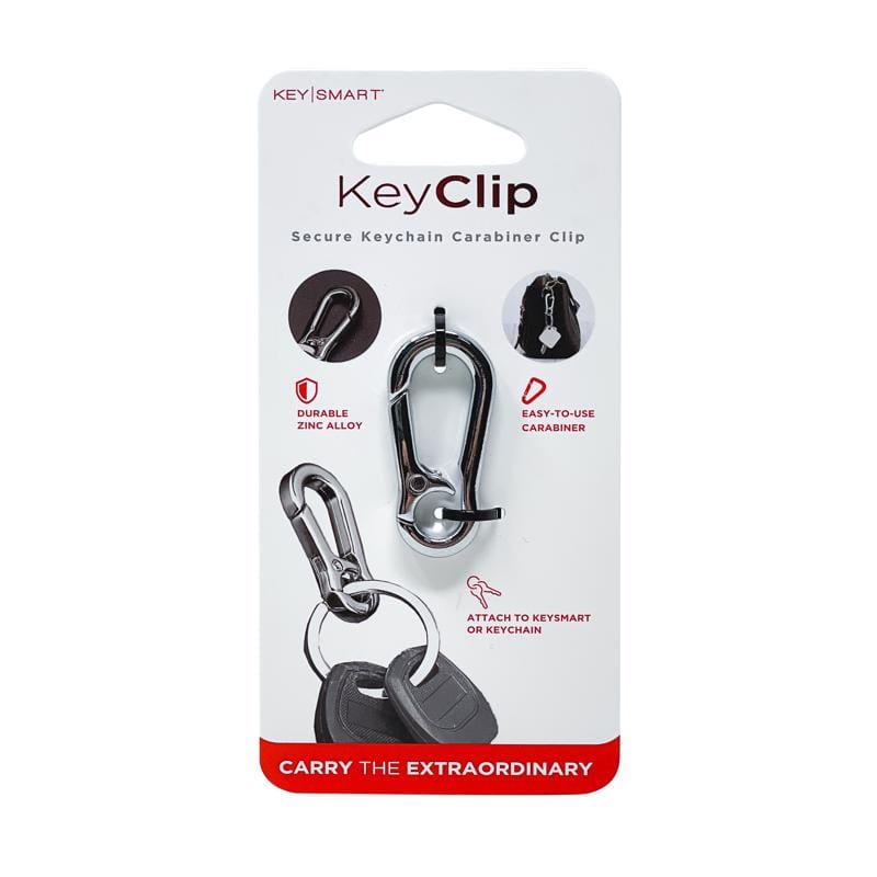 Keysmart KS849-SS KeyClip Stainless Steel Silver Carabiner Key Chain