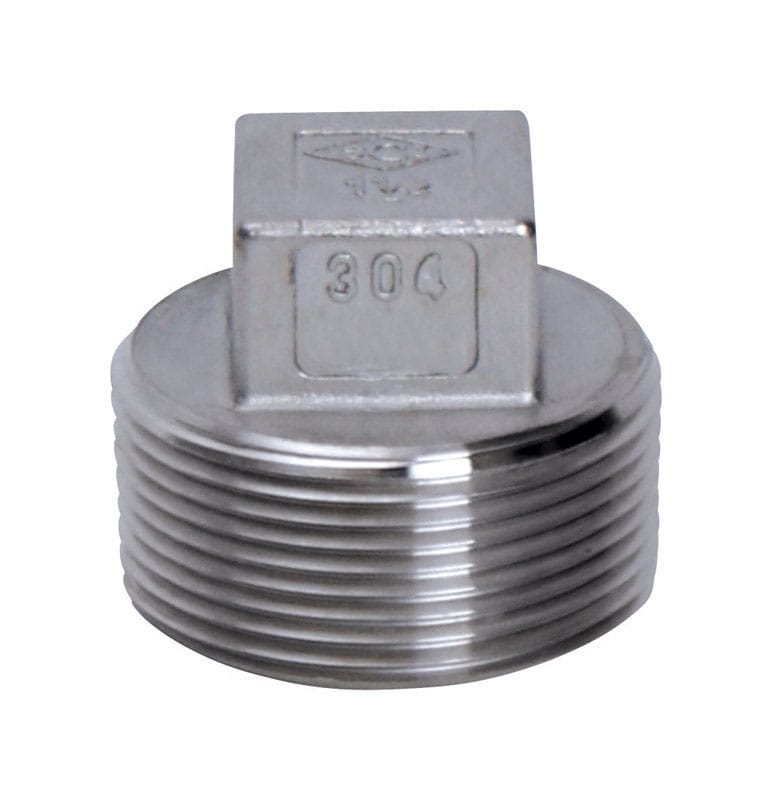 Smith-Cooper 4638102260 1-1/4 in. MPT Stainless Steel Square Head Plug