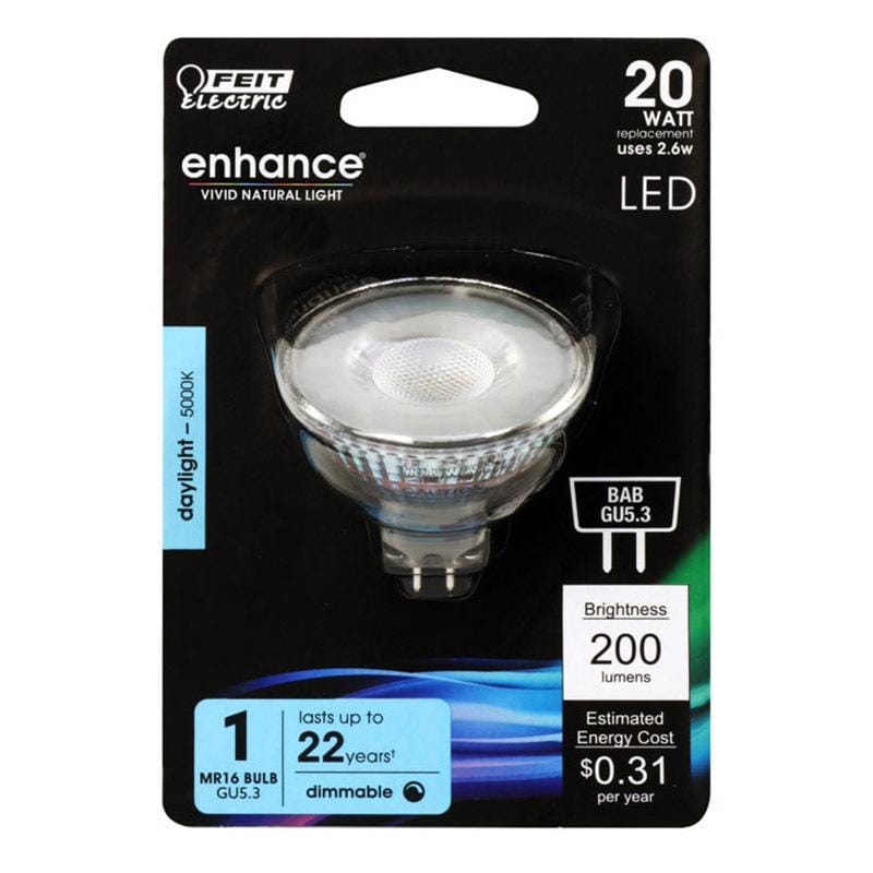 Feit BPBAB/950CA Enhance MR16 GU5.3 LED Bulb Daylight 20 Watt Equivalence 1 pk