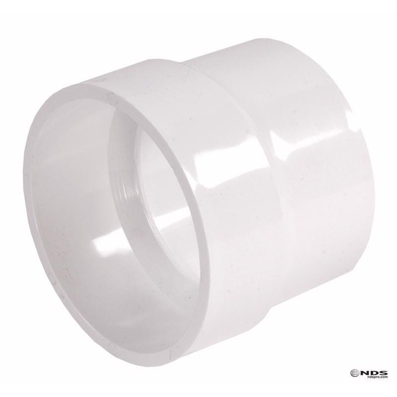 NDS 3P16 Schedule 35 4 in. Hub each X 4 in. D Hub PVC Adapter 1 pk