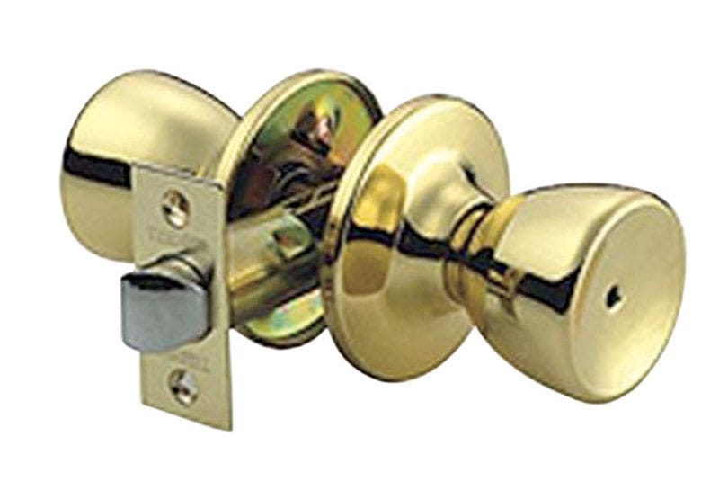 Home Plus LA2110 Polished Brass Privacy Lockset 1-3/4 in.