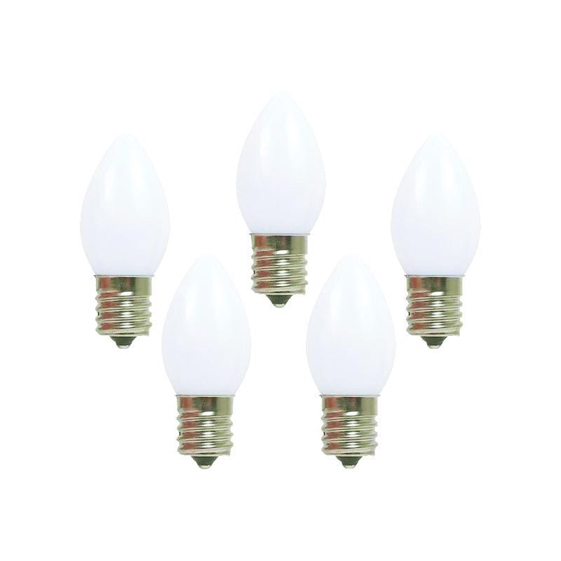 Holiday Bright Lights BU25C7-OWHA Incandescent C7 White 25 ct Replacement Christmas Light Bulbs 0.08 ft.