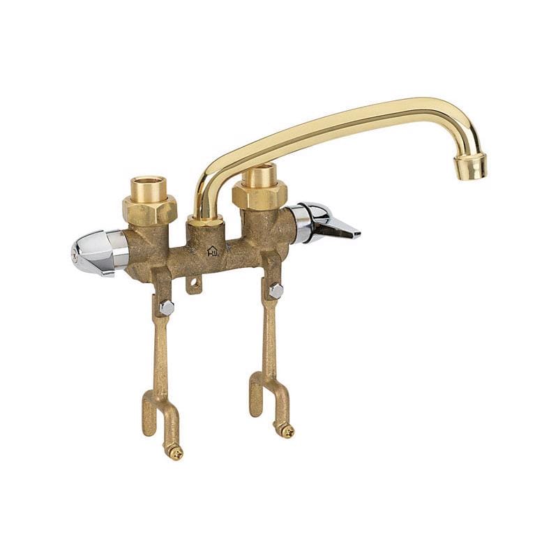 Homewerks 093310-255-RB-B Brass Industrial Two-Handle Bathroom Sink Faucet 3 3/8 in.