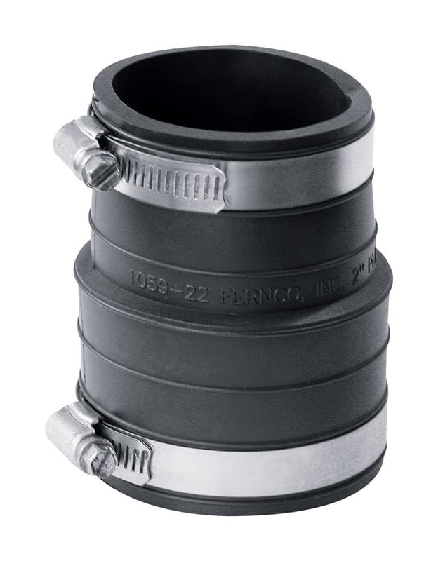 Fernco P1059-22 Schedule 40 2 in. Socket X 2 in. D Socket PVC 3-1/2 in. Flexible Coupling 1 pk