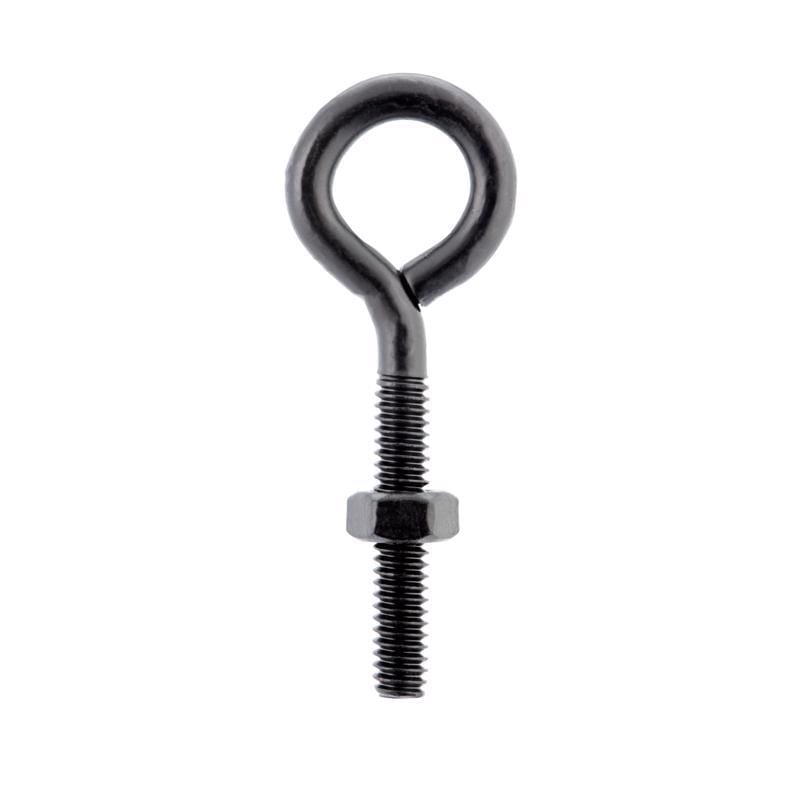 Wright 02-3456-301 1/4 in. X 2-5/8 in. L Black Steel Eyebolt Nut Included
