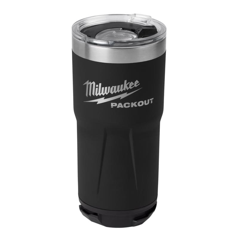 Milwaukee 48-82-8392B Packout 20 oz Black Double Wall Tumbler