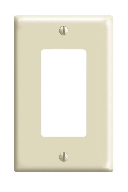 Leviton 80601-00I Ivory 1 gang Thermoset Plastic Decorator Wall Plate 1 pk