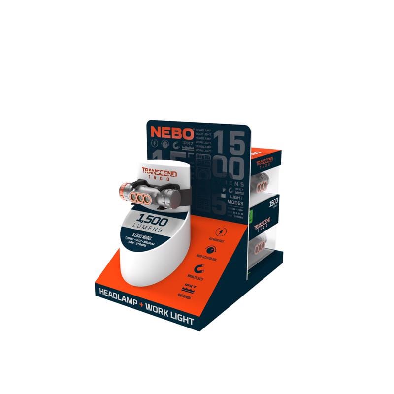 NEW ENGLAND NEB-HLP-1001 Transcend 1500 Lumen Headlamp