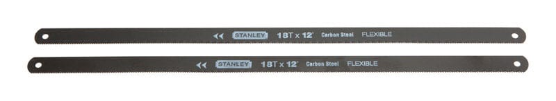 Stanley 15-928A 12 in. High Carbon Steel Hacksaw Blades 18 TPI 2 pk