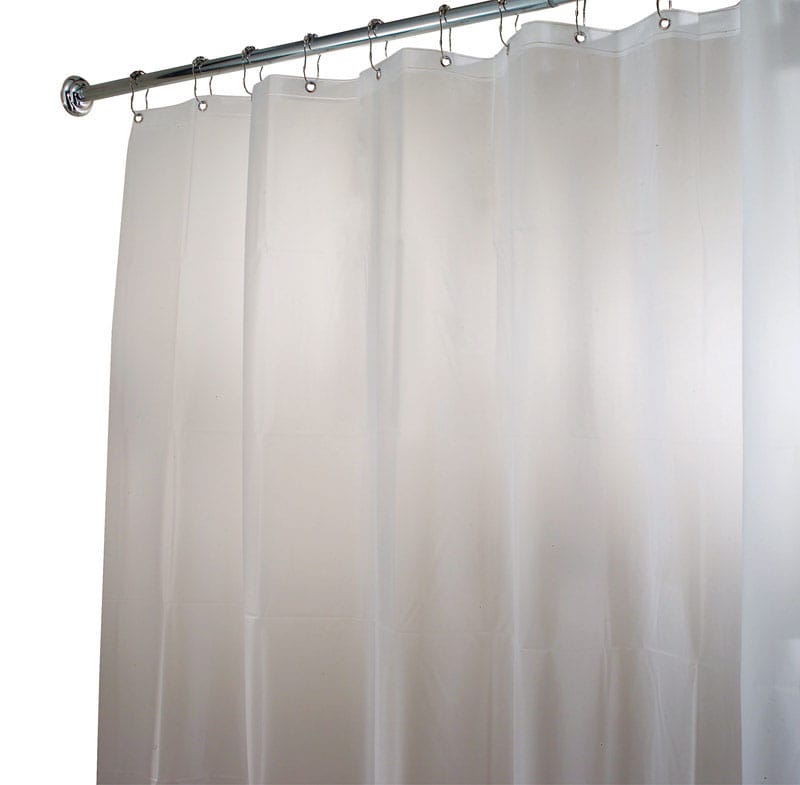 iDesign 15262 96 in. H X 72 in. W Frosted Solid Shower Curtain Liner EVA