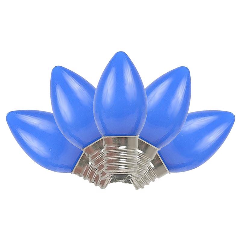 Celebrations BU4C7OBLA Incandescent C7 Blue 4 ct Replacement Christmas Light Bulbs 0.08 ft.