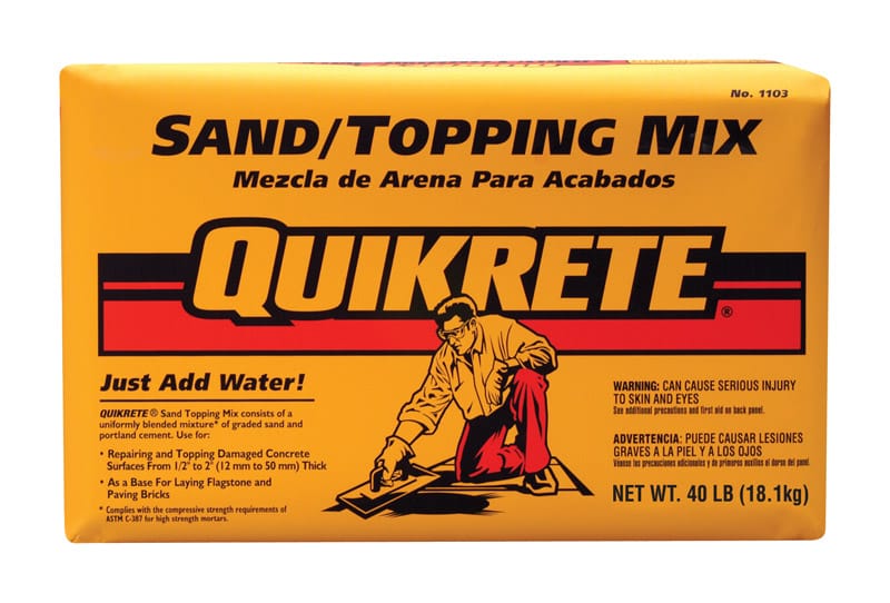 Quikrete 1103-40 Sand Topping Mix 40 lb Gray