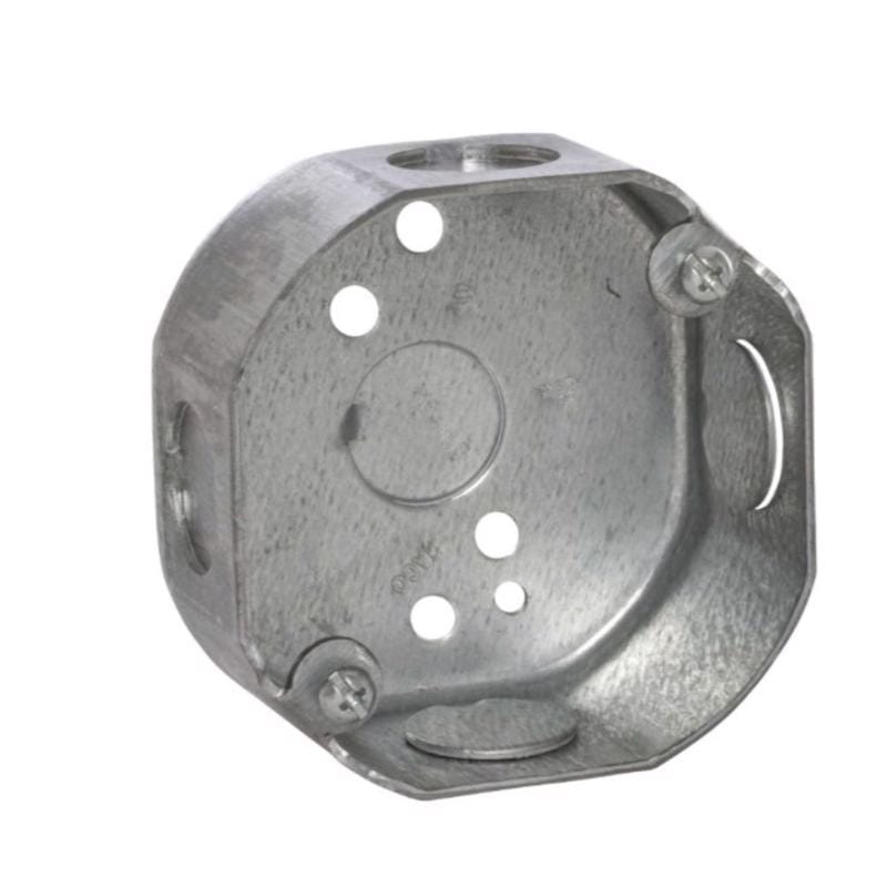 Southwire 24151-R-UPC New and Old Work Octagon Galvanized Steel Surface Mount Box Silver