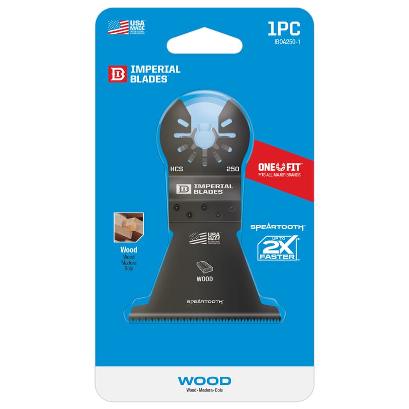 Imperial Blades IBOA250-1 One Fit 2-1/2 in. L High Carbon Steel Speartooth Fast Wood Saw Blades 1 pk