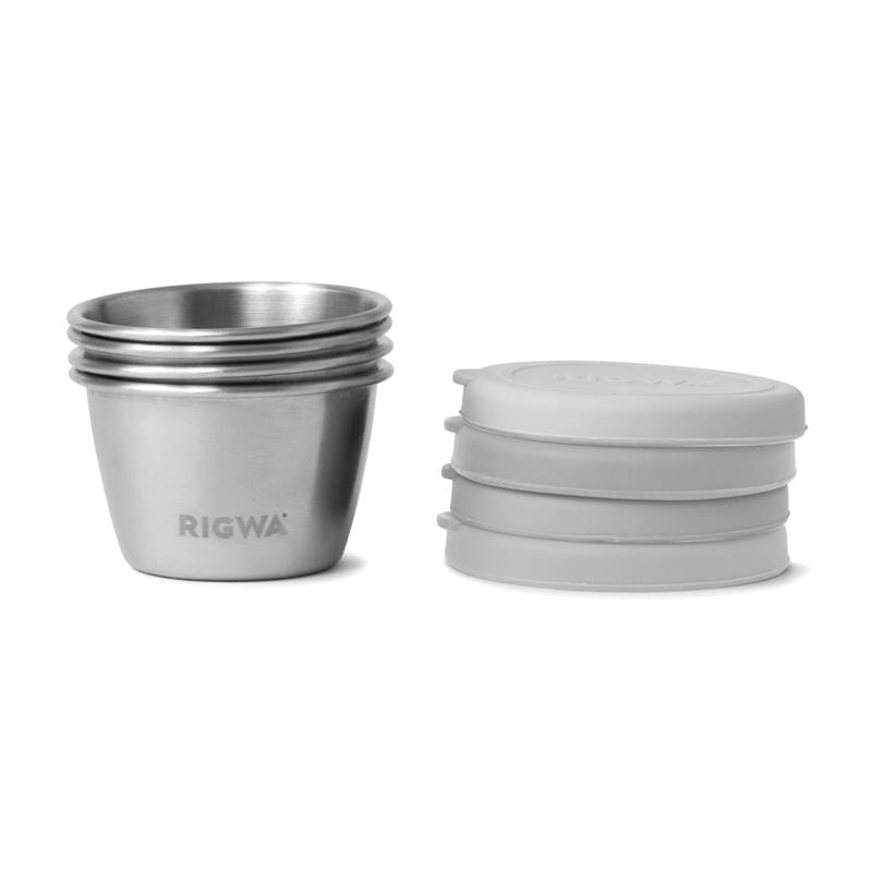 Rigwa Life 850050133261 2.5 oz Stainless Steel Dressing Container 4 pk