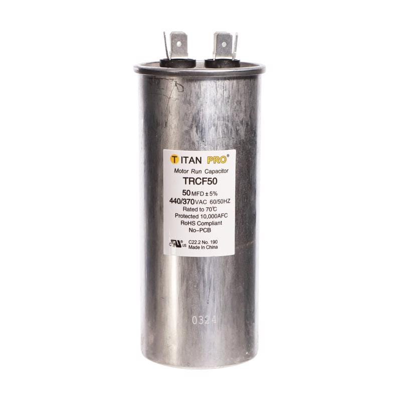 Titan Pro TRCF50 50 MFD 440 V Round Run Capacitor