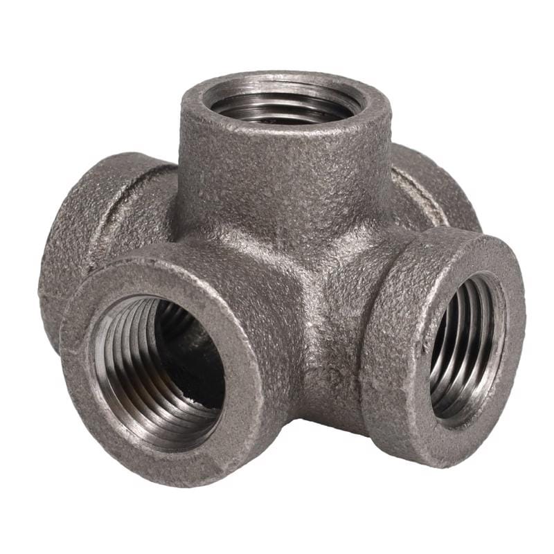 STZ Industries 366 CRSO-12 1/2 in. FIP each X 1/2 in. D FIP 1/2 in. D Female Black Malleable Iron Cross