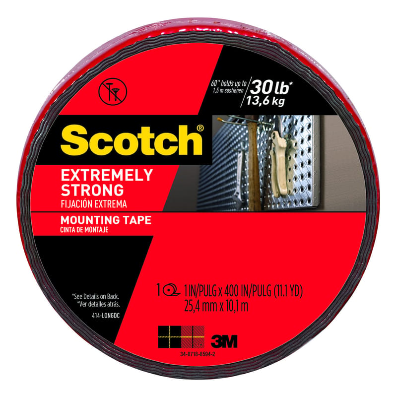 Scotch 414-LONGDC 400 in. L X 1 in. W Double-Sided Mounting Tape
