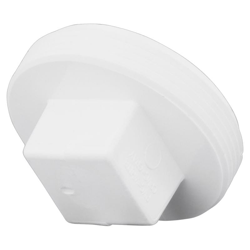 Charlotte Pipe PVC001061200 Schedule 40 4 in. MPT X 4 in. D MPT PVC Clean-Out Plug 1 pk