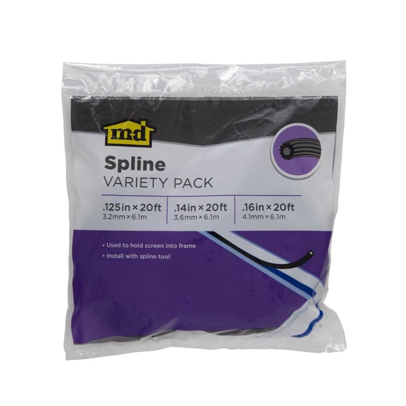 M-D Building Products 14165 0.125/ 0.14/ 0.16 in. D X 20 ft. L Screen Spline
