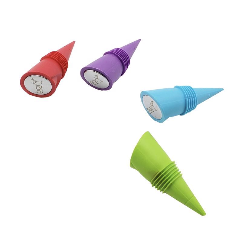 BARY3 BAR-0342 Assorted Plastic/Silicone Wine Stopper