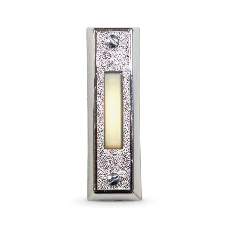 Heath Zenith 18000094 Silver Plastic Wired Pushbutton Doorbell