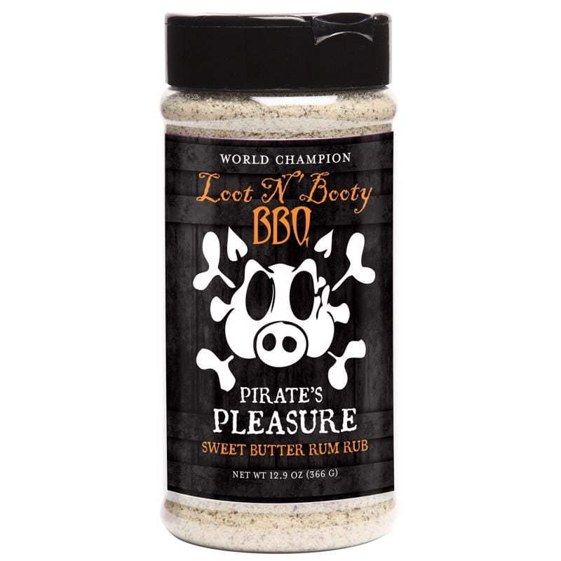 Loot N' Booty OW85512 Pirates Pleasure Sweet Butter Rum BBQ Rub 12.9 oz