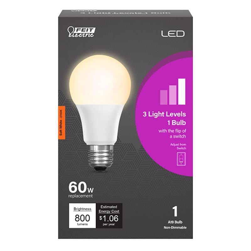 Feit OM603DIMCALEDI A19 E26 (Medium) LED Bulb Soft White 60 Watt Equivalence 1 pk