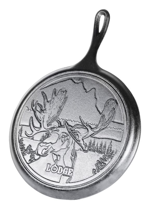 Lodge L9OGWLMO Wildlife Series-Bull Moose Cast Iron Griddle 10-1/2 in. Black