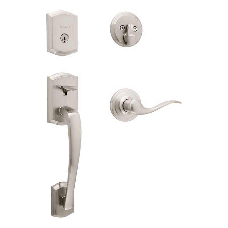 Kwikset 98180-082 Prescott Satin Nickel Entry Handleset 1.75 in.